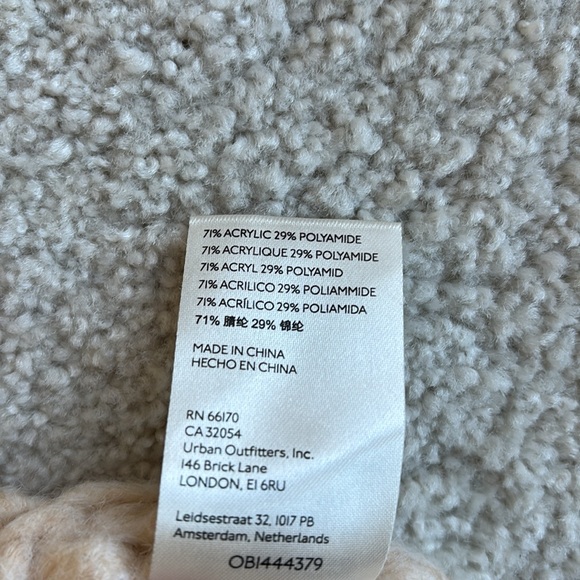 Free People Tan Cream Peachy Soft Chunky Knit Oversized Sweater Women’s XS - Picture 4 of 11